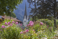Kirche und Kurpark in Bayrischzell
